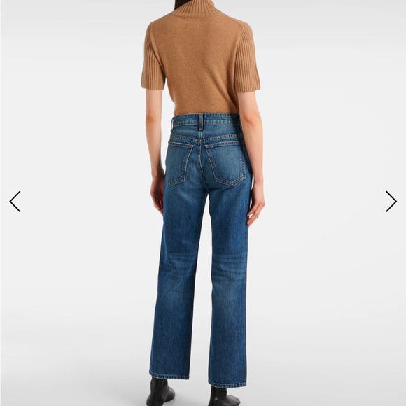 KHAITE Abigail High Waisted Straight Leg Jeans in Montgomery (24) - Picture 3 of 6